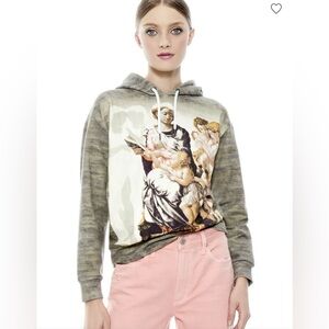 Alice + Olivia “Barron” Hoodie Sweatshirt, Size Medium